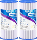PUREPLUS 20 Micron 10" x 4.5" Whole House Pleated Sediment Filter by PUREPLUS
