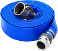 DAVCO 2" ID × 25 ft Pool Backwash Hose, Heavy Duty Reinforced Blue PVC Lay Flat by DAVCO