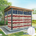 4th of July Outdoor Curtains for Patio USA Flag Independence Day Vintage - Image 7