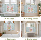 Easter Kitchen Curtains 45 Inch Long 2 Panel Set, Rod Pocket Window Treatment - Image 8