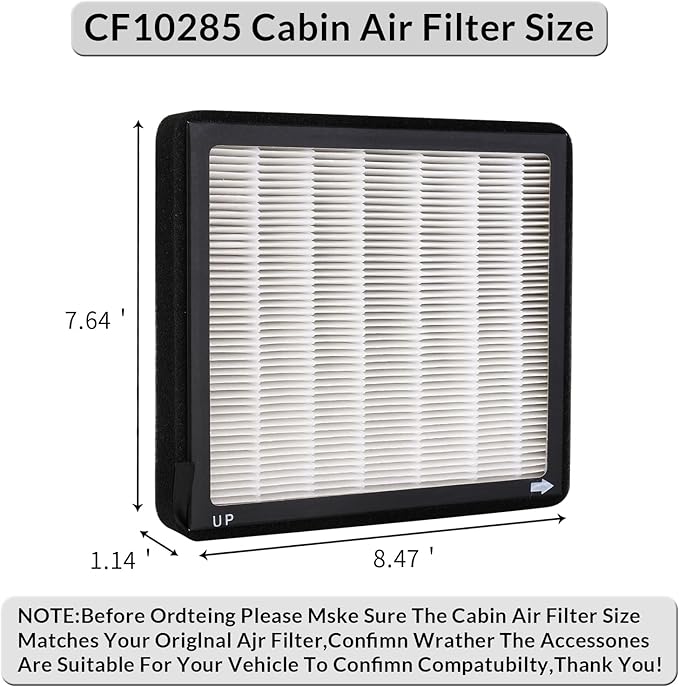 CF173, Cabin Air Filter with activated carbon particle - Image 2