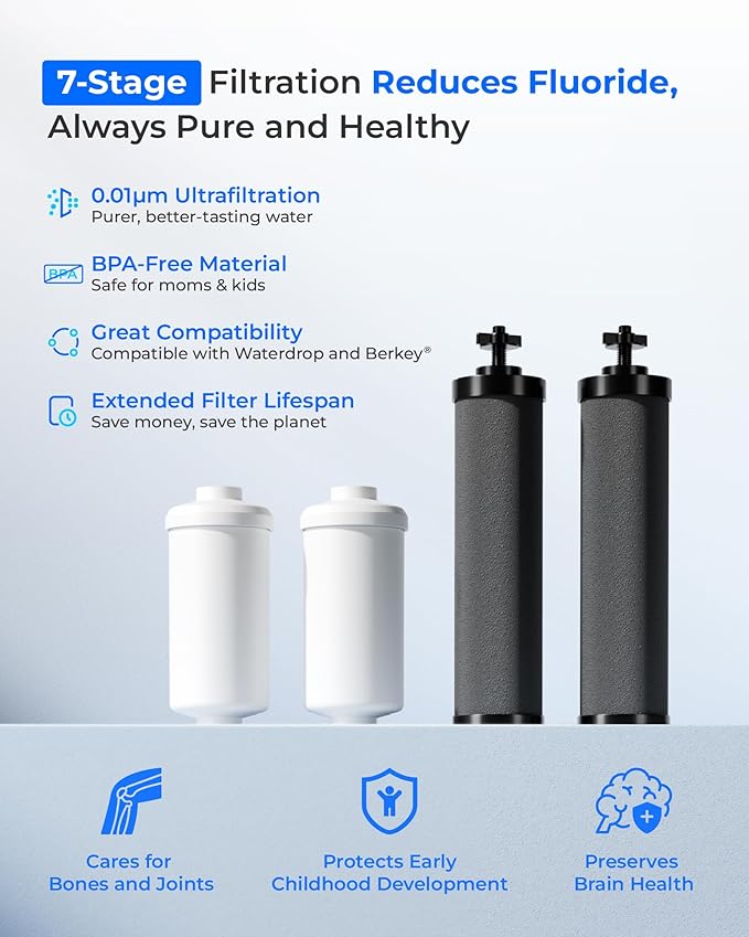 Waterdrop Black and Fluoride Water Filter, Replacement - Image 2
