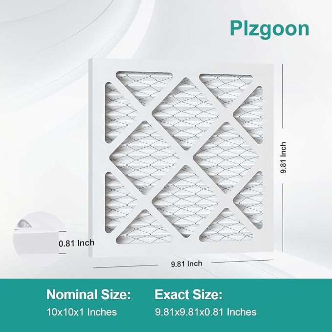 Air Filters 10x10x1 MERV 8 MPR 600 4 Pack Pleated Home HVAC AC Furnace Filters - Image 2
