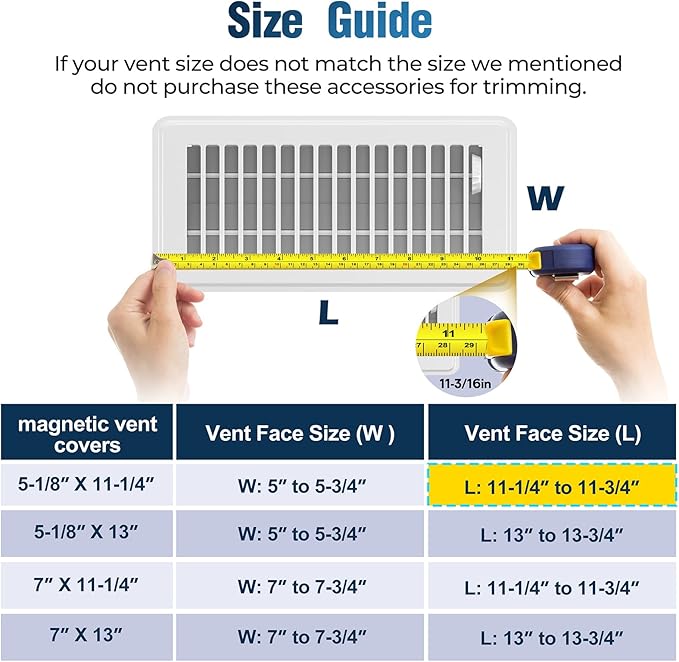 Magnetic Vent Covers with Vent Screen 7x11.3 Inch, Ceiling Air Vents to Block - Image 6