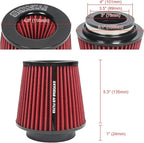 KYOSTAR Universal 3/3.5/4" High-Flow Air Filter, Reusable Cone Cold Air Intake - Image 2