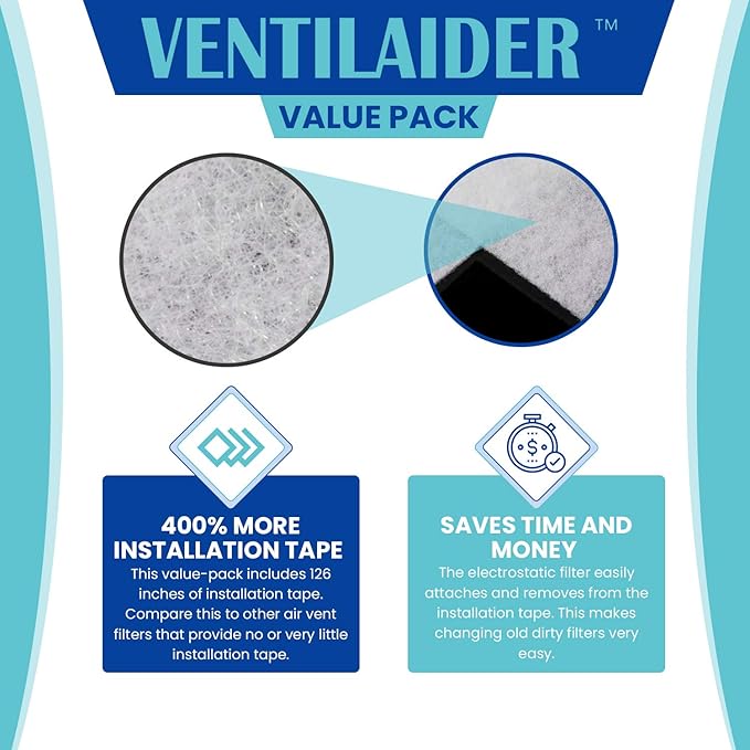 Vent Filter Set 20" x 84" Electrostatic Media + 126" of Tape - Image 5