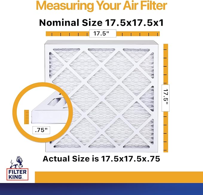 Filter King 17.5x17.5x1 Air Filter | 4-PACK | MERV 13 HVAC Pleated A/C Furnace - Image 2