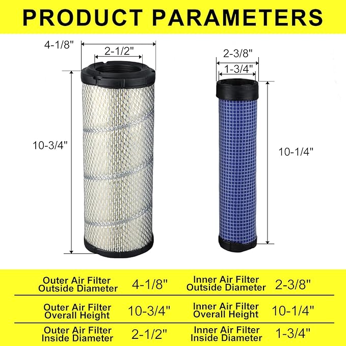 11013-7044 11013-7045 Outer Inner Air Filter - Image 3