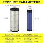 11013-7044 11013-7045 Outer Inner Air Filter - Image 3