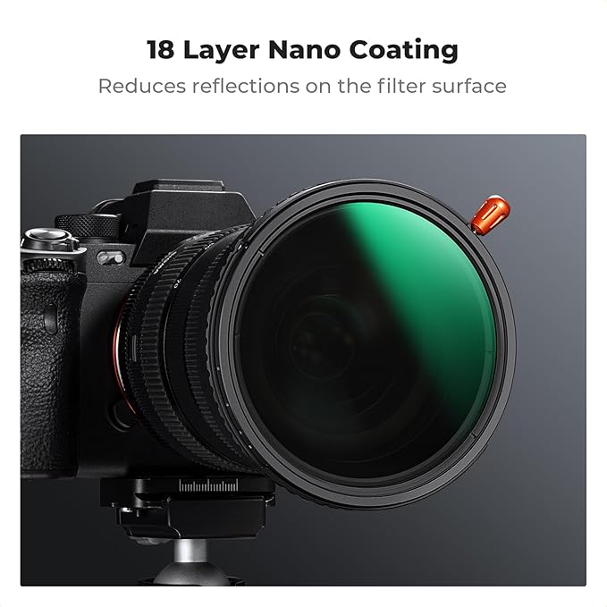 K&F CONCEPT 37mm Black Diffusion Mist Effect 1/4 & Variable ND2-32 & Circular - Image 6