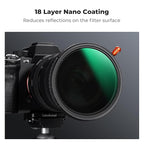 K&F CONCEPT 55mm Black Diffusion Mist Effect 1/4 & Variable ND2-32 & Circular - Image 6