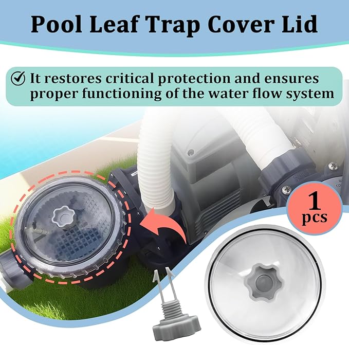 Pool Leaf Trap Cover Lid with O-Ring and Valve Kit - Image 2