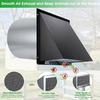 12 Inch Wall Vent Hood Exhaust Vent Cap Dryer Vent Cover, Exterior Hooded Wall - Image 3