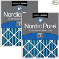 Nordic Pure 16x30x1 Pleated Air Filters MERV 7 Plus Carbon 2 Pack by NordicPure