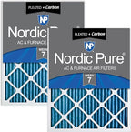 Nordic Pure 14x30x1 Pleated Air Filters MERV 7 Plus Carbon 2 Pack by NordicPure