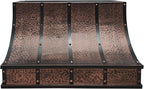 CT Copper Tailor Sloped Copper Vent Hood Island Mount, 1150 CFM Exhaust Fan by CTCopperTailor