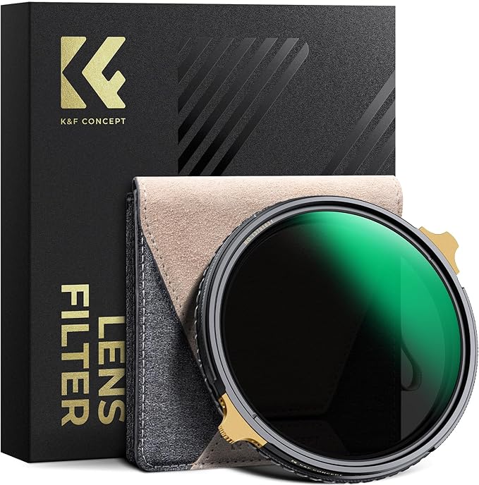 K&F CONCEPT 58mm Variable ND2-32 ND Lens Filter & Circular Polarizing Filter by KFCONCEPT