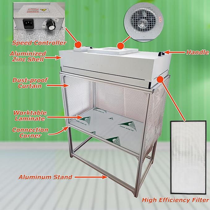 INTSUPERMAI Vertical Laminar Flow Hood Air Flow Clean Bench Workstation - Image 4
