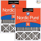 Nordic Pure 20x25x5 Honeywell Replacement Air Filters MERV 15 Plus Carbon 2 Pack by NordicPure