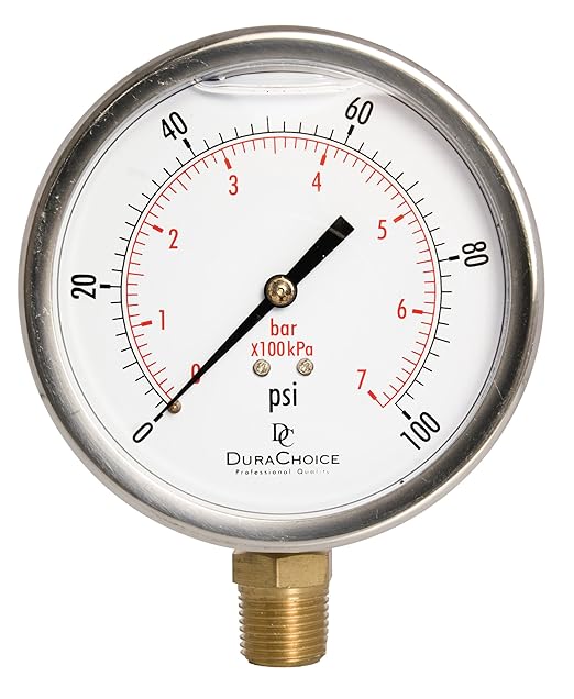 4" Oil Filled Pressure Gauge by DirectMaterial