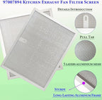 2-Pack upgraded 97007894 kitchen vent hood filter 9.9" x 11.7" x 0.38" Fit - Image 3