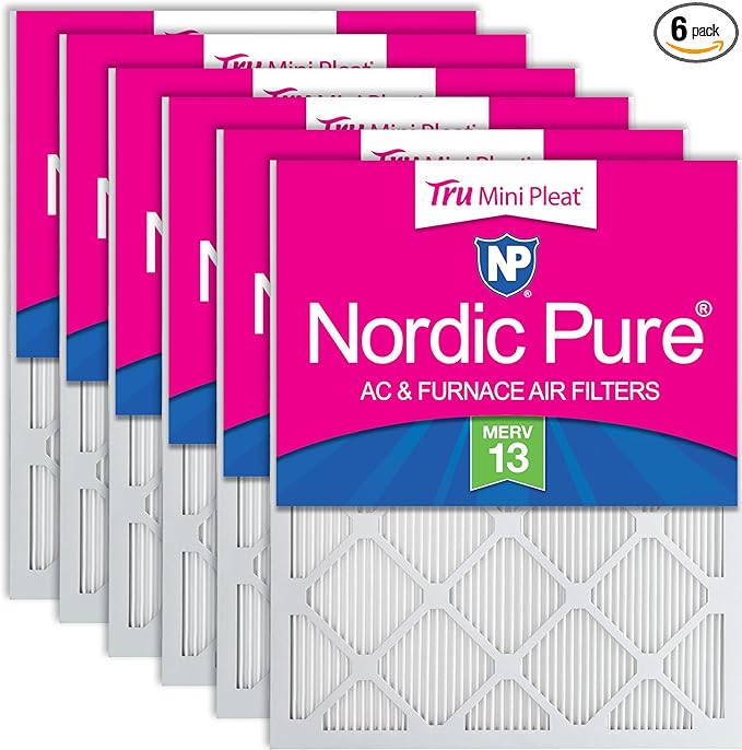 Nordic Pure 16x24x1 Tru Mini Pleat MERV 13 AC Furnace Air Filters – 2.5X More by NordicPure