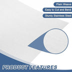 uxcell 2Pcs 50 Mesh 39" x 12" Woven Wire Mesh, 304 Stainless Steel Air Vent - Image 3
