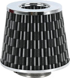 PTNHZ Universal Carbon Fiber 2.5" 63mm High Flow Cold Air Intake Cone Air by PTNHZ+RACING