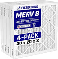 Filter King 20x20x2 Air Filter | 4-PACK | MERV 8 HVAC Pleated A/C Furnace by FilterKing
