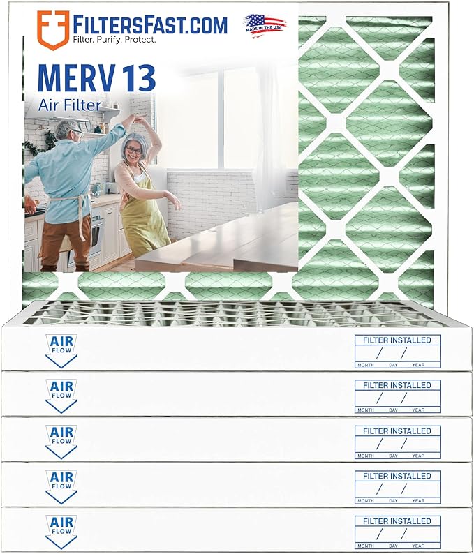 Filters Fast 16x16x2 Pleated Air Filter Merv 13, 2 inch AC Furnace Air Filters by FiltersFast