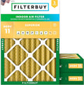 Filterbuy 23.25x29.25x4 Air Filter MERV 11 Superior Pet & Allergy Defense by Filterbuy