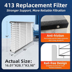 413 Replacement Air Filter, MERV 13, Actual Size: 16"x28"x4", Nominal Size: - Image 3