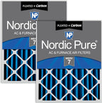 Nordic Pure 20x20x4 Pleated Air Filters MERV 7 Plus Carbon 2 Pack by NordicPure