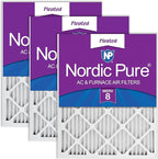 Nordic Pure 20x20x1 Pleated MERV 8 Air Filters 3 Pack by NordicPure