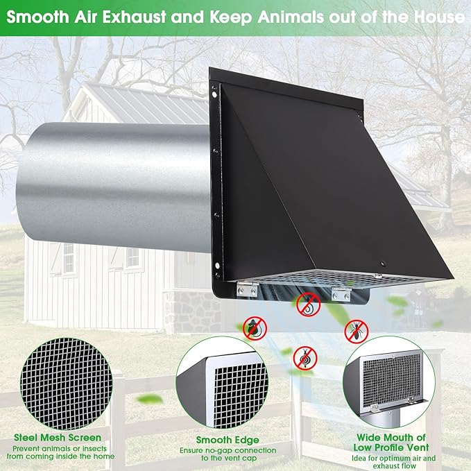 3 Inch Dryer Vent Cover Outside - Image 3
