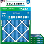 Filterbuy 17x22x1 Air Filter MERV 13 Optimal Smoke & Allergy Defense, by Filterbuy