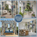 Oceans Outdoor Curtains for Patio Shell Starfish Whales Summer Vintage - Image 8