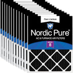 Nordic Pure 12x12x1 Pure Carbon Pleated Odor Reduction Furnace Air Filters 12 by NordicPure