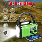Hand Crank Emergency Radio, 10000mAh Solar Powered NOAA/AM/FM Weather Radio - Image 7