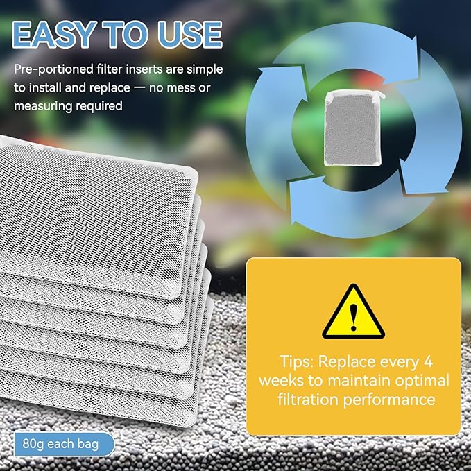 A1384 Activated Carbon Inserts for AquaClear 50 Filter, Aquariu Filter - Image 7