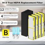 4 pack FLT4825 HEPA Replacement Filter B ＆ LB4000 Bulb - Image 6