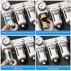 TAILONZ PNEUMATIC 0-150PSI 3/8 Inch NPT Grade 3 Stage Air Drying System - Image 7