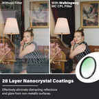 Walking Way 72mm Circular Polarizing Filter Ultra-Slim MC CPL Filter Optical - Image 3