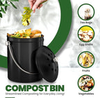 Utopia Kitchen Compost Bin for Kitchen Countertop, 1.3 Gallon Compost Bucket - Image 4