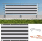 Balcony Privacy Screen 2.5' x 13.1' UV-Resistant Visibility Reduction Garden by AYLFBFU