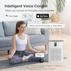 MORENTO Air Purifier for Home Large Room Bedroom Up to 1076 ft², Wi-Fi and - Image 3