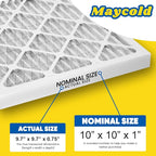 Maycold MERV 8 10x10x1 Furnace Air Filters, Pleated HVAC AC Filters – Actual - Image 3