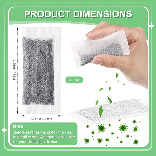 24 Packs Replacement Activated Charcoal Distiller Filters Coconut Shell - Image 2