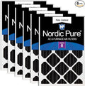 Nordic Pure 16x20x4 Pure Carbon Pleated Odor Reduction Merv 8 Furnace Filters 6 by NordicPure