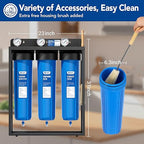 HQUA WF3-02 3-Stage Free-Standing Whole House Water Filtration System, - Image 8